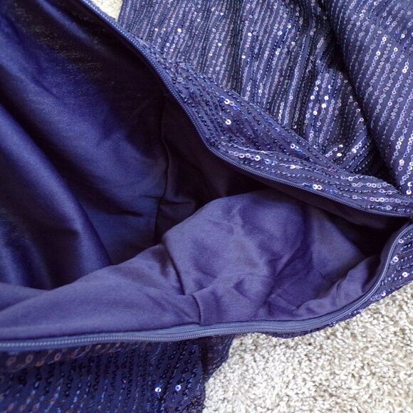 Grace Karin blue sequined one shoulder dress XL - Picture 9 of 9